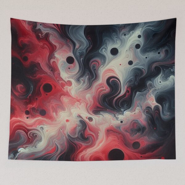 Item preview, Black, Red and White Swirling Marble Pattern #1  designed and sold by Paragon-Art.