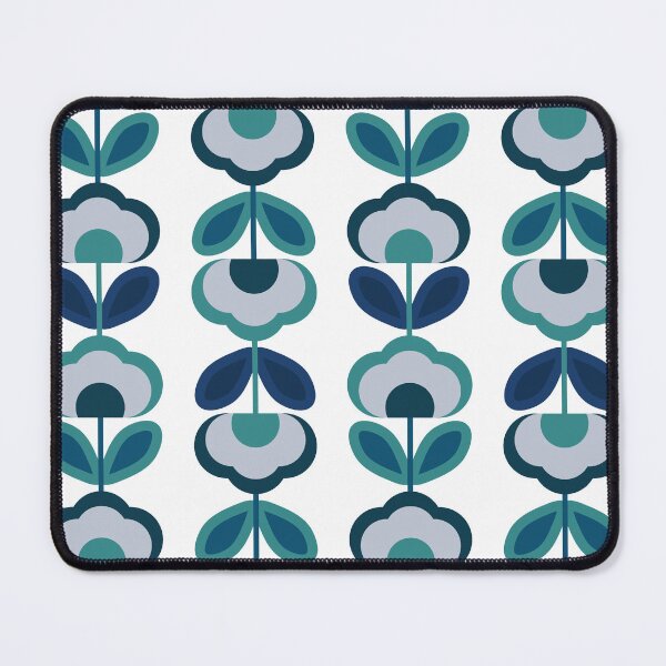 Item preview, Retro Optical Floral in blues designed and sold by MineEyes.