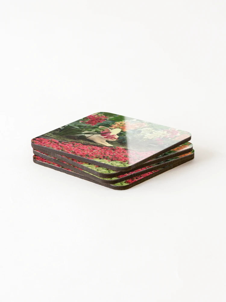 Thumbnail 4 of 5, Coasters (Set of 4), Orchid Rabbit designed and sold by MangoSeeds.