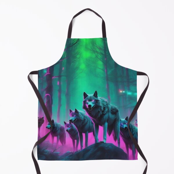 Artikelvorschau, Cyberpunk-Wolfsrudel im Neonwald entworfen und verkauft von MarkLines.