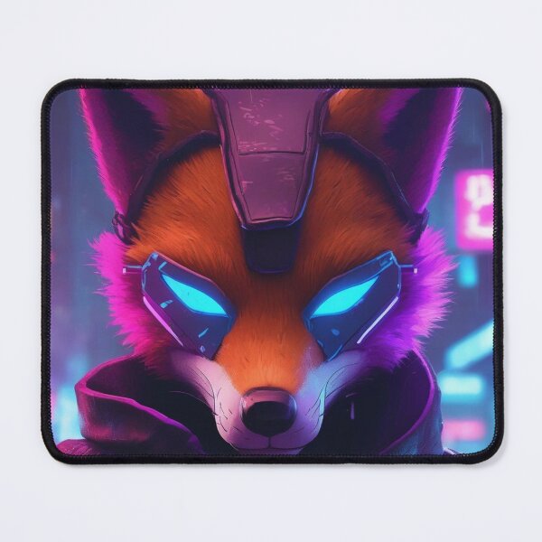 Item preview, Cyber Ninja Fox in Neon Alley designed and sold by MarkLines.