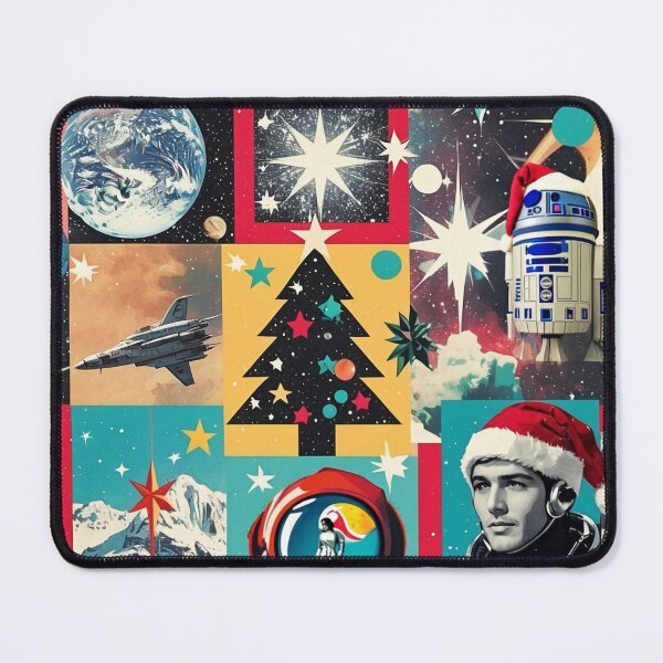 Item preview, RETRO CHRISTMAS SPACE HIPSTER FUTURISTIC ART designed and sold by Arts4U.