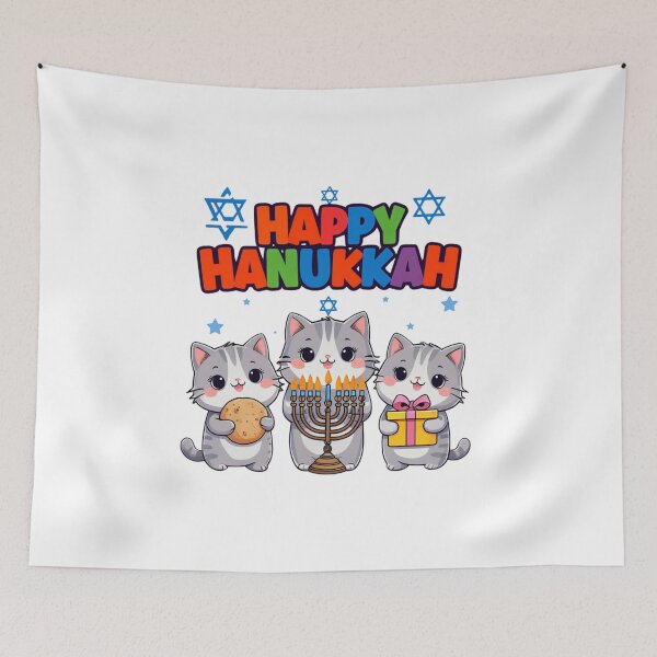 Item preview, Happy Hanukkah - Cat  designed and sold by Crazy Before Cats.