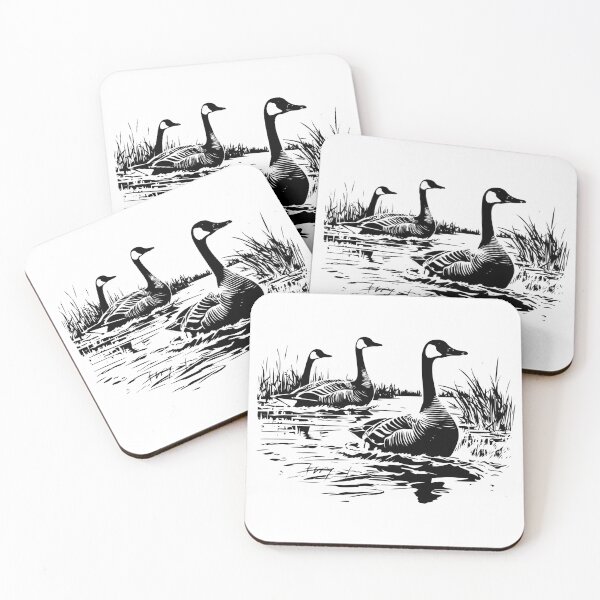 Item preview, Canadian Geese Waterfowl Wild Goose Lake Bird Flock designed and sold by inkoutninja.