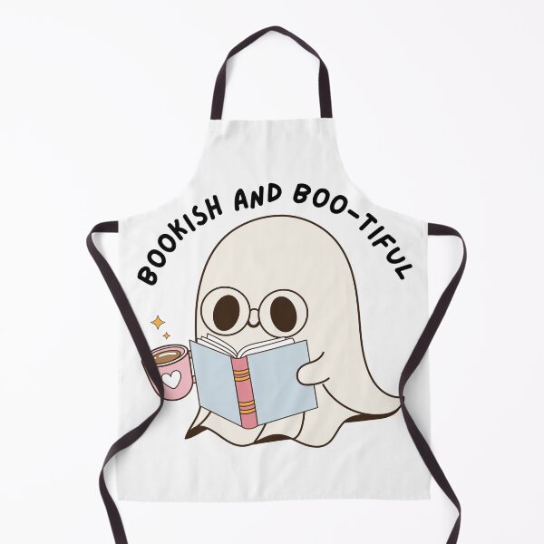 Item preview, Cute Ghost, phrase: Bookish and Boo-tiful designed and sold by mysummerland.
