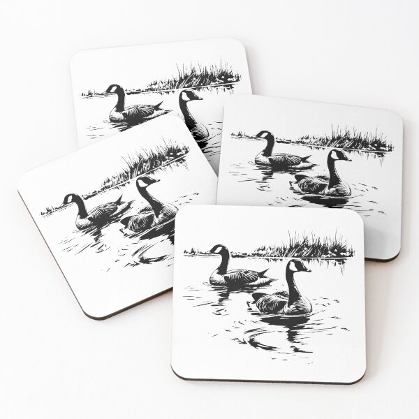 Item preview, Canadian Geese Waterfowl Wild Goose Lake Bird Flock designed and sold by inkoutninja.