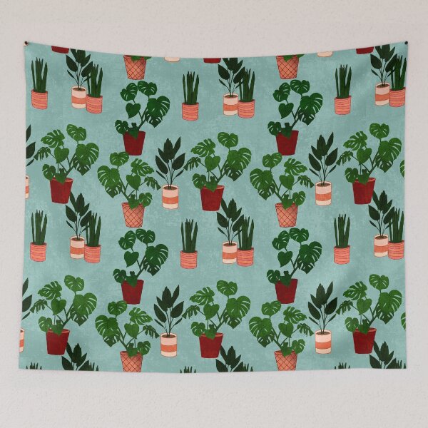 Item preview, House Plants in Blue designed and sold by Booneb.