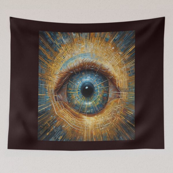 Item preview, "Digital Perception: Eye Transformed into Microchip" designed and sold by Artisticanvas.
