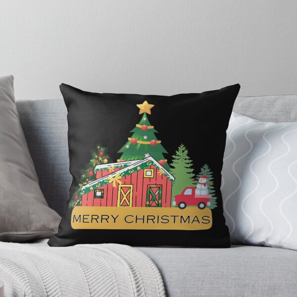 Item preview, MERRY CHRISTMAS, BARN, OLD TRUCK, SNOWMAN, CHRISTMAS TREE designed and sold by larissa-myrie.