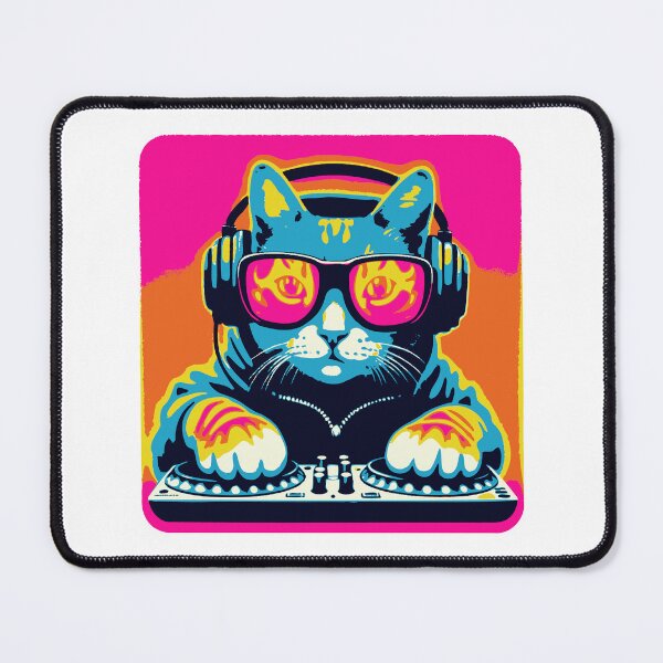 Item preview, DJ Cat With Headphones designed and sold by Urban-Alien.