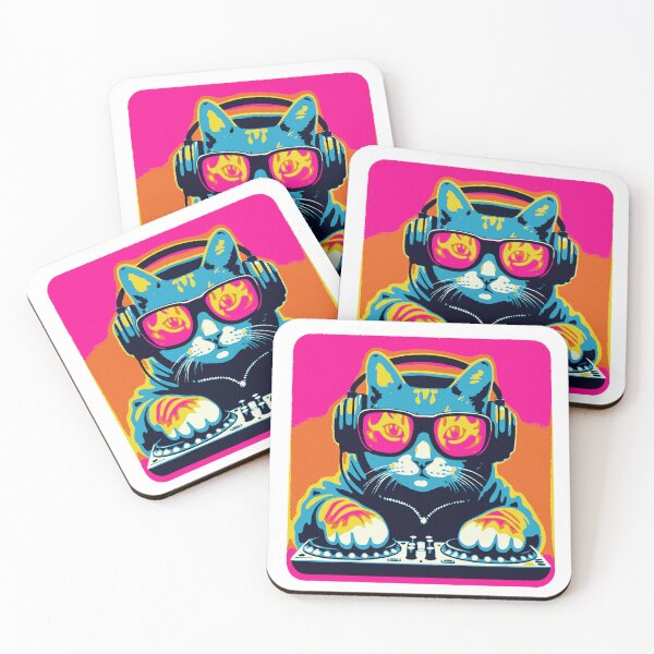 Item preview, DJ Cat With Headphones designed and sold by Urban-Alien.