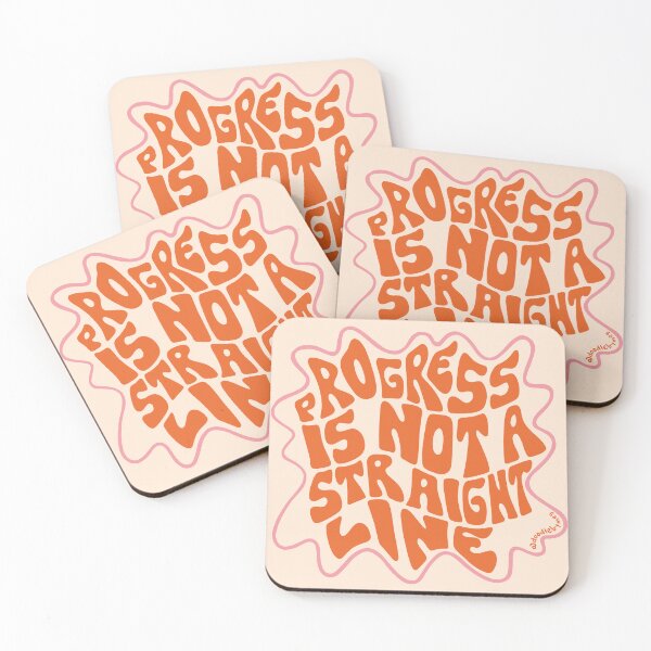 Item preview, Progress Is Not A Straight Line in Orange designed and sold by doodlebymeg.