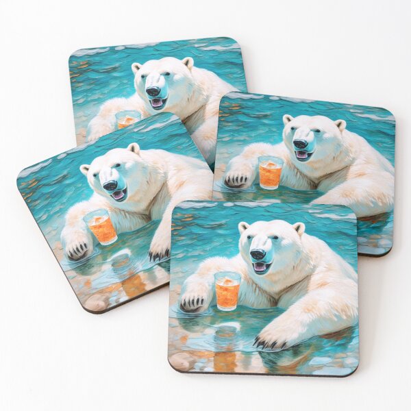Item preview, Tell Polar Bear enjoying a quiet drink?Tell them they're dreamin'!  designed and sold by SublimeStuffArt.