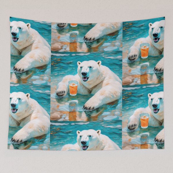 Item preview, Tell Polar Bear enjoying a quiet drink?Tell them they're dreamin'!  designed and sold by SublimeStuffArt.
