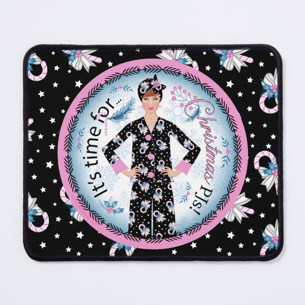 Item preview, It's Time For Christmas PJs of bold black and pretty pink! designed and sold by SandedollArt.