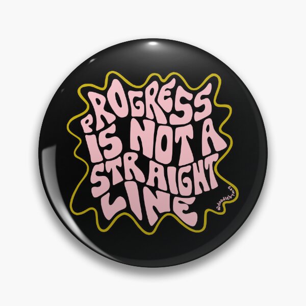 Item preview, Progress Is Not a Straight Line in Light Pink designed and sold by doodlebymeg.