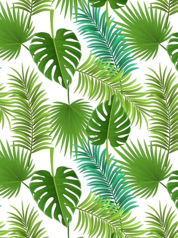 Tropical palm leaf pattern by creaschon