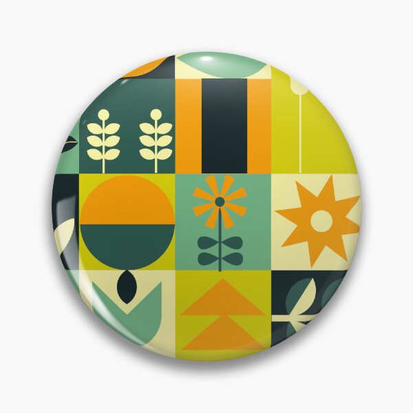 Item preview, Bauhaus-Inspired Orange, Lime And Blue Nature Pattern designed and sold by DEC02.