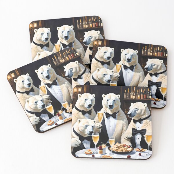 Item preview, ¿Oso polar disfrutando de una bebida tranquila? ¡Dígales que están soñando! designed and sold by SublimeStuffArt.