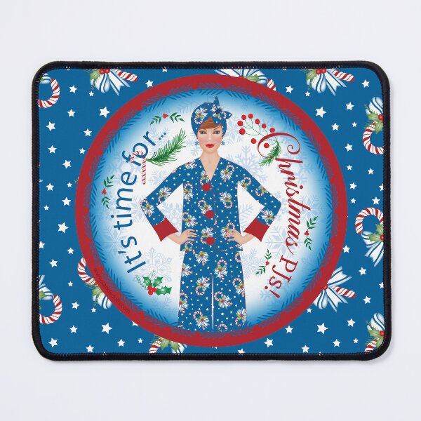 Item preview, It's Time For Christmas PJs of bold blue and ravishing red! designed and sold by SandedollArt.