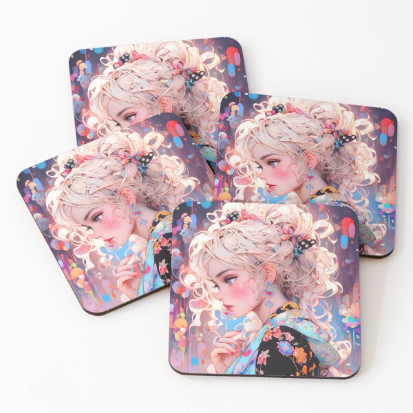 Item preview, Elegant Blonde Curls Anime Girl designed and sold by bubblegoth.