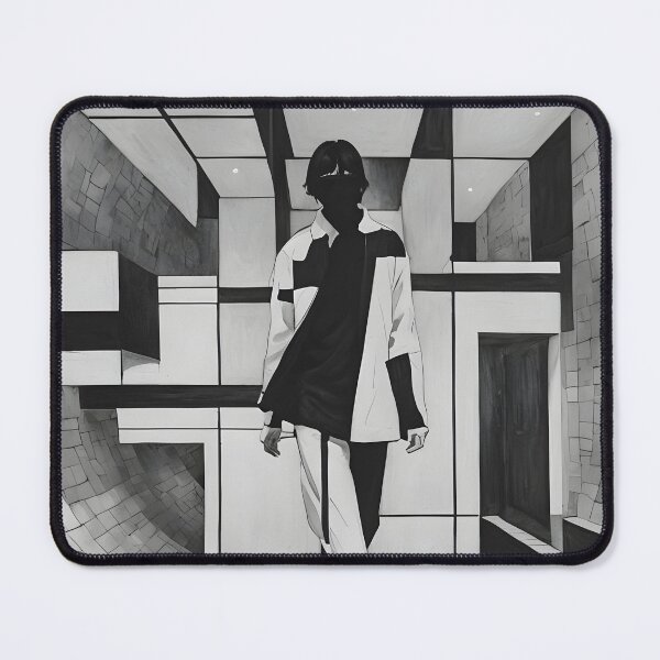 Item preview, Silhouette in black and white, abstract, architectural composition - 01 designed and sold by kjp-design.