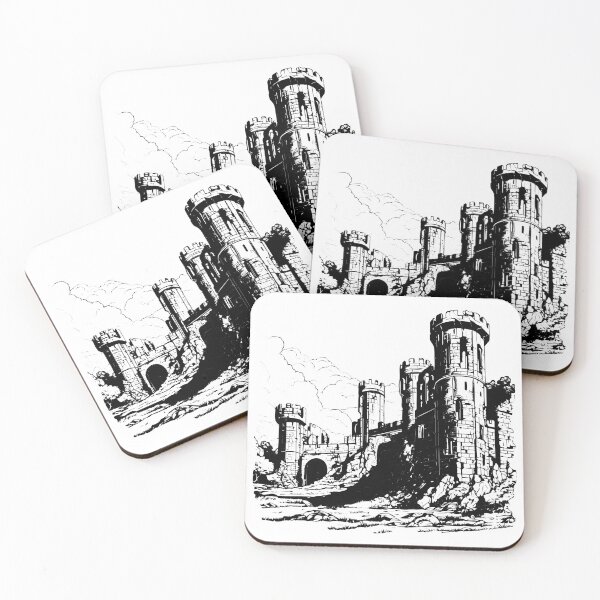 Item preview, Castle Ruins Palace Old Ancient Medieval Stone Fortress designed and sold by inkoutninja.