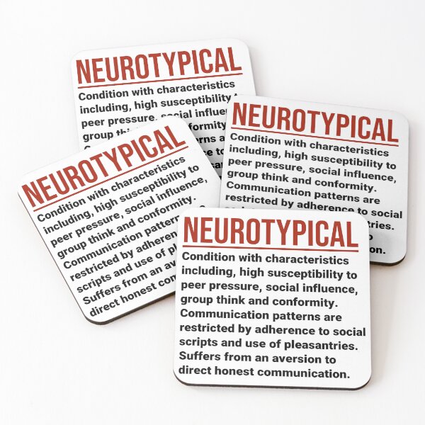 Item preview, Neurotypical diagnostic criteria humorous design  designed and sold by Rachel the Artist .