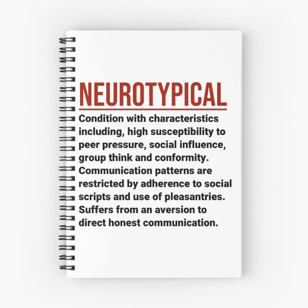Item preview, Neurotypical diagnostic criteria humorous design  designed and sold by Rachel the Artist .