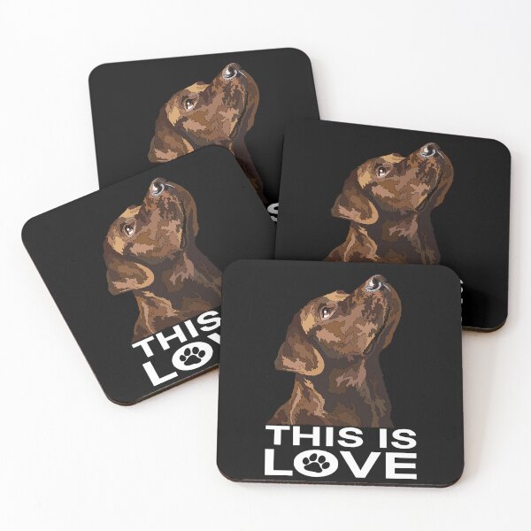 Item preview, This Is Love Chocolate Lab Dog designed and sold by Just-Arts-4U.