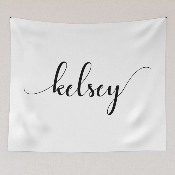 Item preview, Kelsey - Custom name on delicate black cursive font designed and sold by To the Lua.