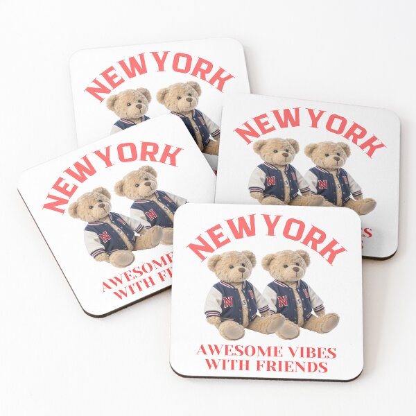 Item preview, Two Cool Teddy Bears in New York College Jackets | Fun Vibes with Friends Design designed and sold by Colorful-Garden.
