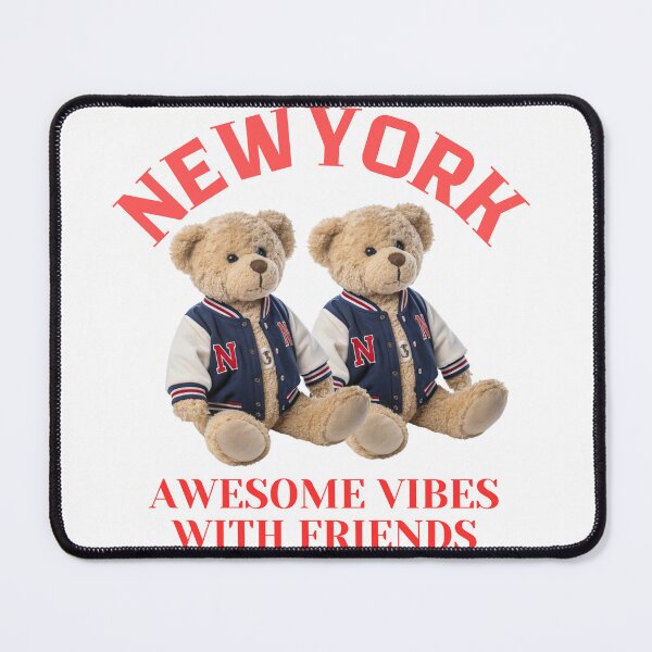 Item preview, Two Cool Teddy Bears in New York College Jackets | Fun Vibes with Friends Design designed and sold by Colorful-Garden.