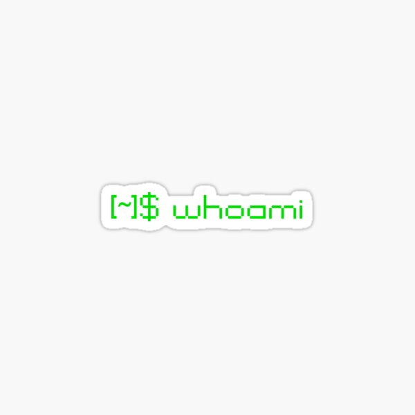 Whoami Linux Command Sticker
