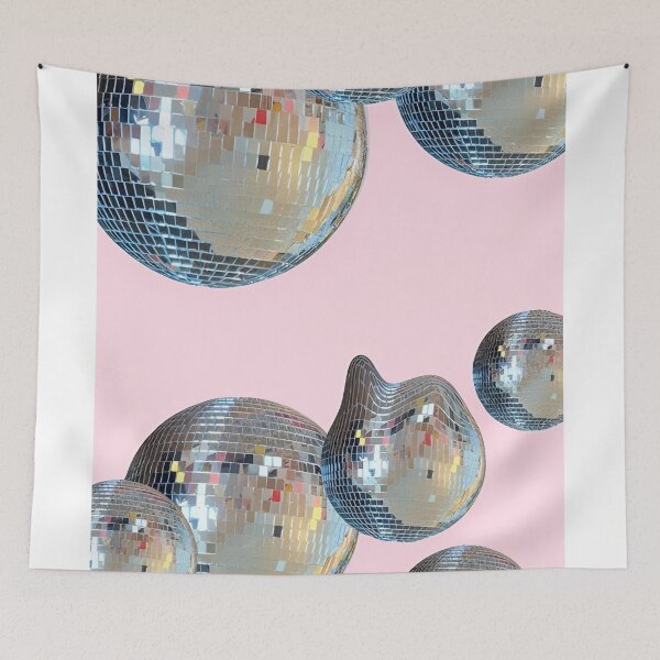 Item preview, Disco Ball Abstract Melting Soft Pink designed and sold by DALdesignstore.