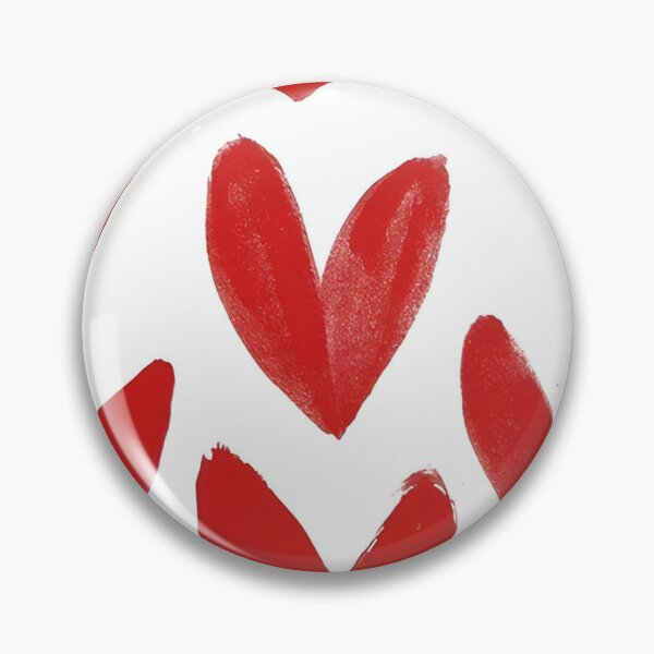 Item preview, Love Heart Abstract Doodle Painted Red White designed and sold by DALdesignstore.