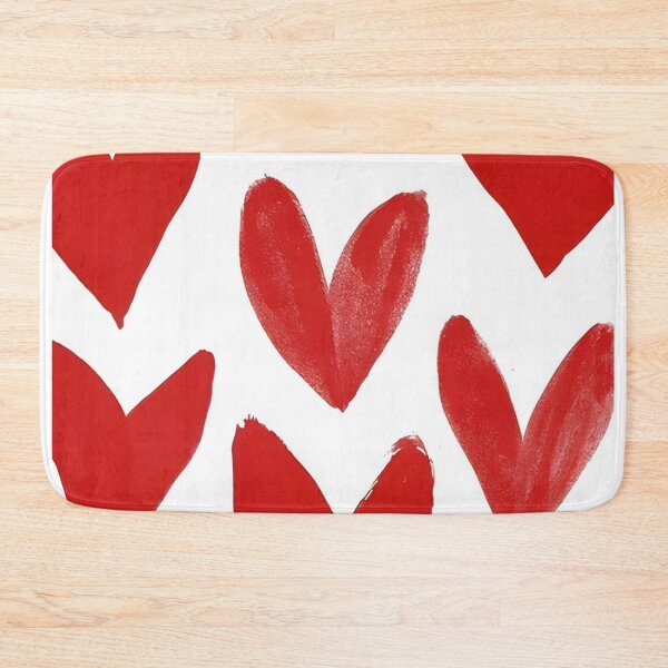 Item preview, Love Heart Abstract Doodle Painted Red White designed and sold by DALdesignstore.