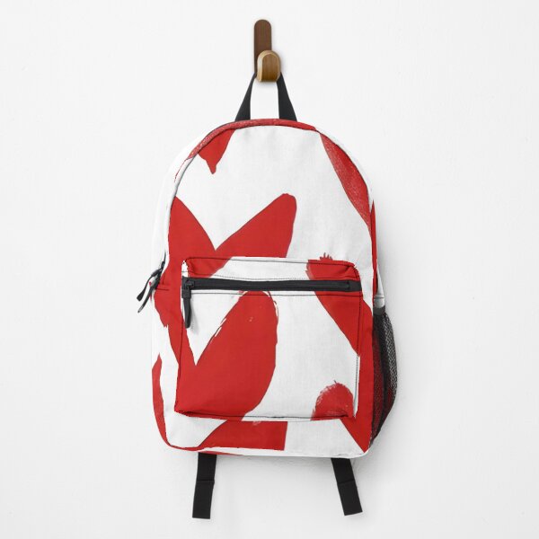 Item preview, Love Heart Abstract Doodle Painted Red White designed and sold by DALdesignstore.