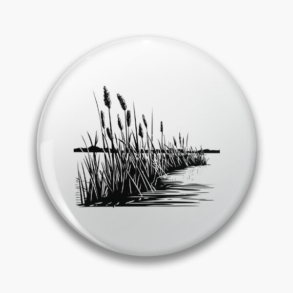 Item preview, Cattail Reed Schilf Wild Grass Swamp Marsh Typha Wetland Sedge designed and sold by inkoutninja.