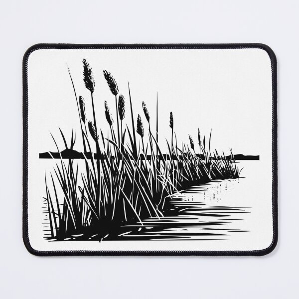 Item preview, Cattail Reed Schilf Wild Grass Swamp Marsh Typha Wetland Sedge designed and sold by inkoutninja.
