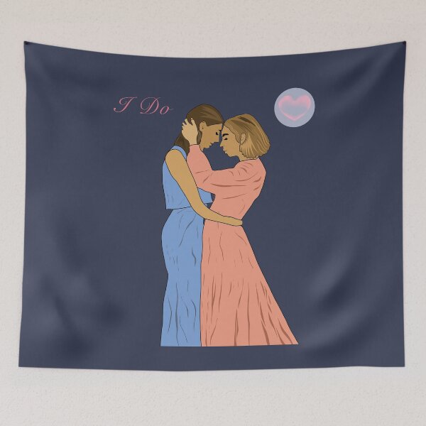 Item preview, Gay Wedding I Do LGBTQ Hand Drawn Art designed and sold by Maggie1171.