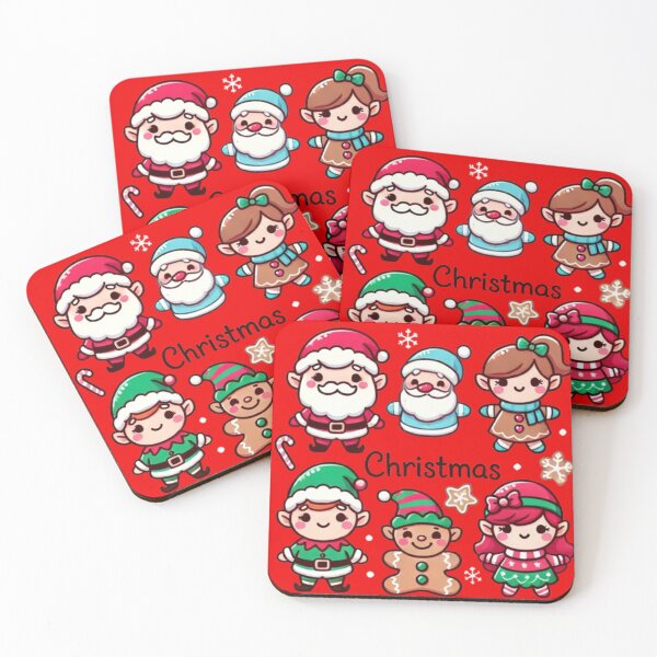 Item preview, Cute Christmas Elf and Santa Family designed and sold by AnuphongCH2020.