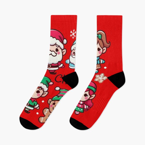 Item preview, Cute Christmas Elf and Santa Family designed and sold by AnuphongCH2020.
