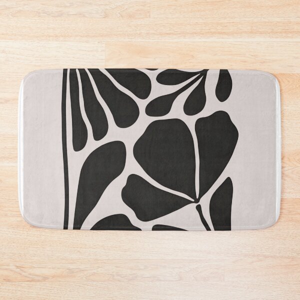 Item preview, Retro Flower Print Abstract Doodle Black Tan designed and sold by DALdesignstore.