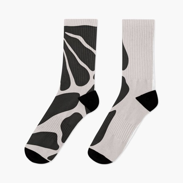 Item preview, Retro Flower Print Abstract Doodle Black Tan designed and sold by DALdesignstore.