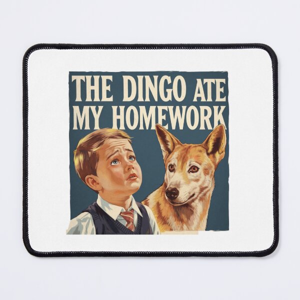 Item preview, The dingo ate my homework, little boy, homework, funnyfits70, Humor, Funny,  designed and sold by FunnyFits70.