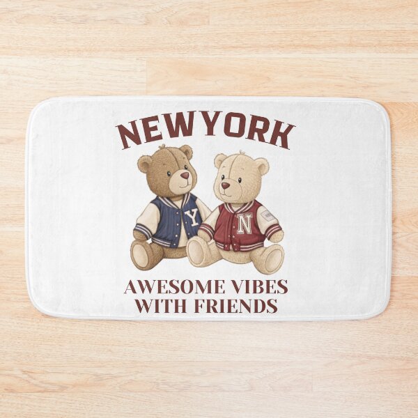 Item preview, Two Cool Teddy Bears in New York College Jackets | Fun Vibes with Friends Design designed and sold by Colorful-Garden.
