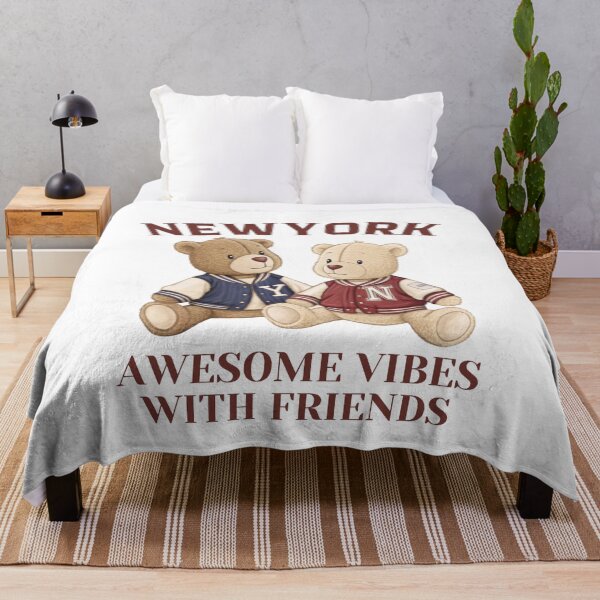 Item preview, Two Cool Teddy Bears in New York College Jackets | Fun Vibes with Friends Design designed and sold by Colorful-Garden.
