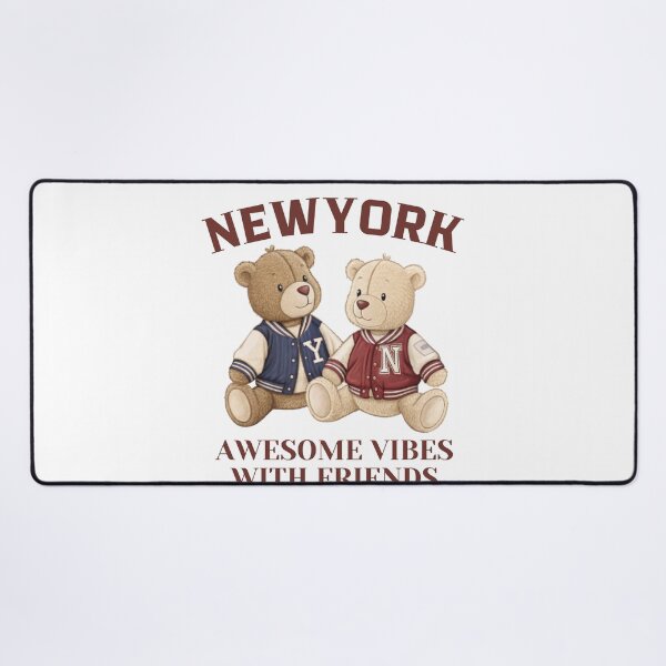Item preview, Two Cool Teddy Bears in New York College Jackets | Fun Vibes with Friends Design designed and sold by Colorful-Garden.