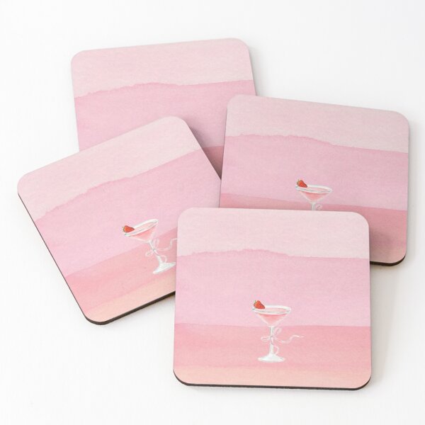 Item preview, Cocktail Coquette Pink Striped Water Paint designed and sold by DALdesignstore.